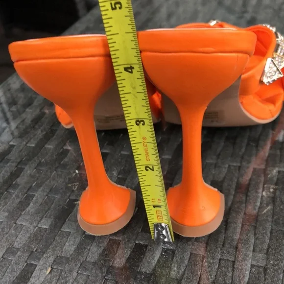 Cape Robbin (7.5) UEC orange/gold slide on sandal Rhinestone bling cute! - Picture 9 of 9